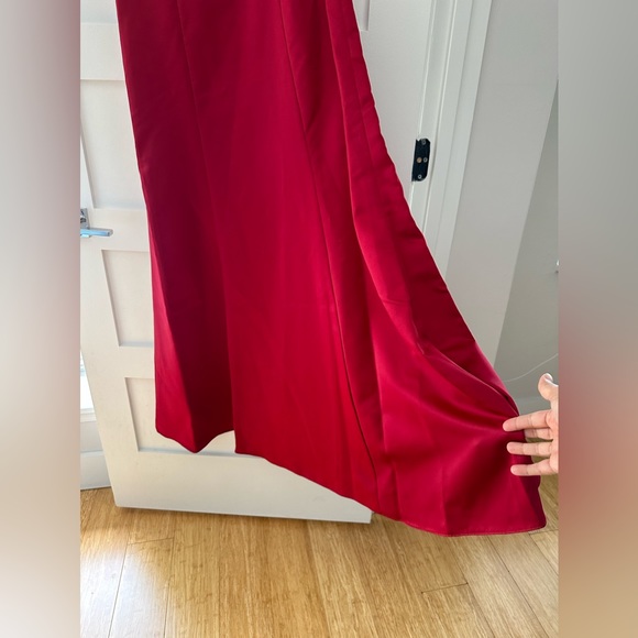 ALFRED ANGELO NEW Size 4 CLARET RED 1-SHOULDER BRIDESMAID FORMAL PROM DRESS. - Picture 8 of 13